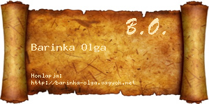 Barinka Olga névjegykártya